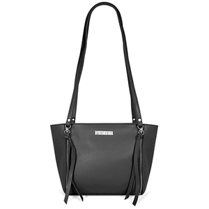 Black Tote handbag with Zip Detail