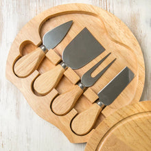 Load image into Gallery viewer, Cheese Knife Set with Chopping Board Box (5Pcs/Set)