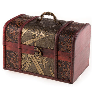 Wooden Storage Box - Jasmine Vine Pattern