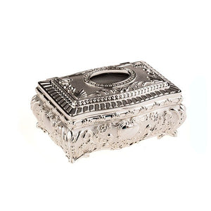 Silver Jewellery Box - Swirl Pattern