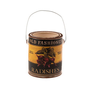 Country Style Ceramic Container - Radishes Label