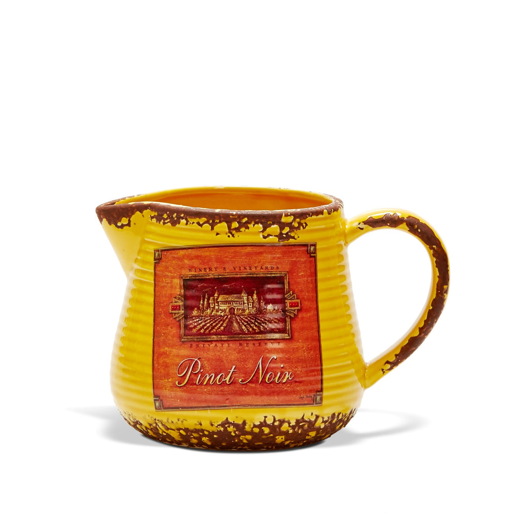 Country Style Ceramic Jug - Pinot Noir Label (Y)
