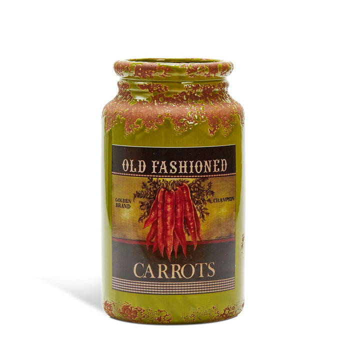 Country Style Ceramic Jar - Carrot Label