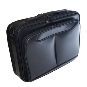 Black Leather Laptop Carry Bag