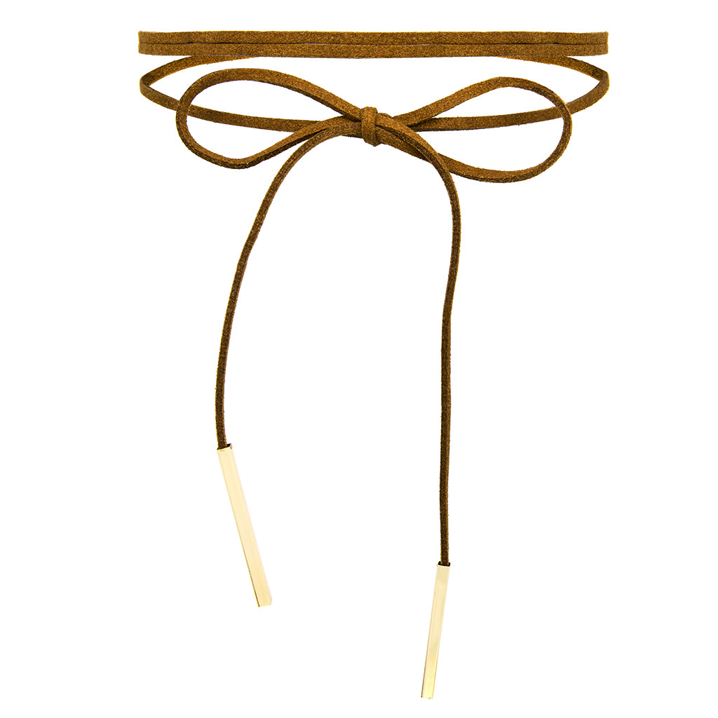 Tan tie choker discount
