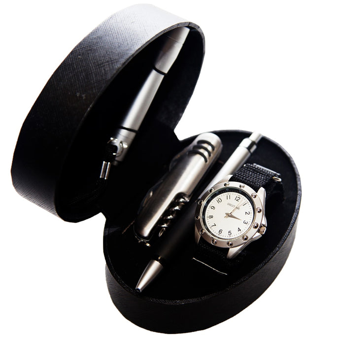 Men's Velcro Watch Gift Set