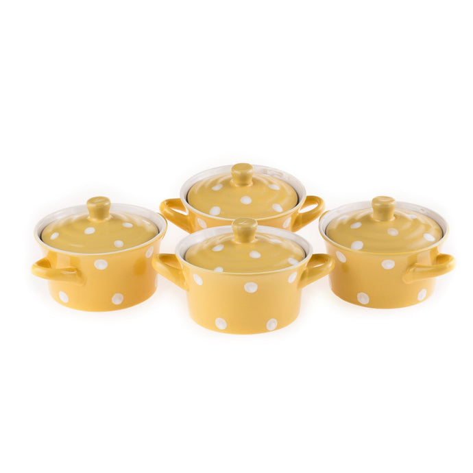 Polka Dot Soup Bowl (Yellow) (Set of 4)