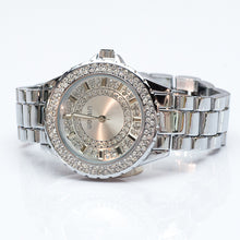 Load image into Gallery viewer, Silver Watch with Diamante Bezel and Silver Strap