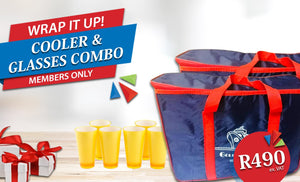 Wrap It Up - 2 x Cooler Bags and 6 Colourful Glasses