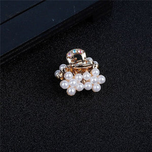 Woman's Luxury Small Pearl Crystal Rhinestone Hairpins