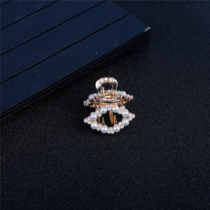 Woman's Luxury Small Pearl Crystal Rhinestone Hairpins