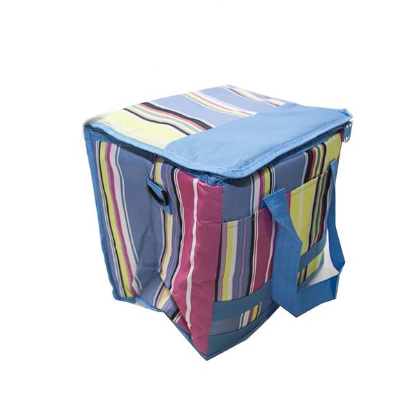 Multicoloured Striped Cooler Bag 30L